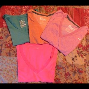 Nike Dri-Fit V Neck Shirts